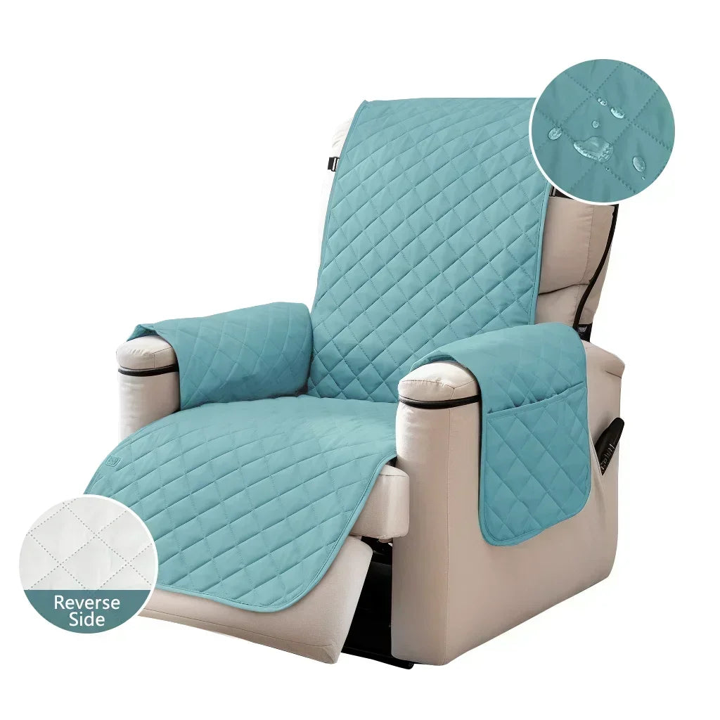 Recliner Sofa Covers Waterproof Sofa Slipcovers Non Slip Cover for Kids/Dogs/Pet Washable Furniture Protector with Elastic Strap