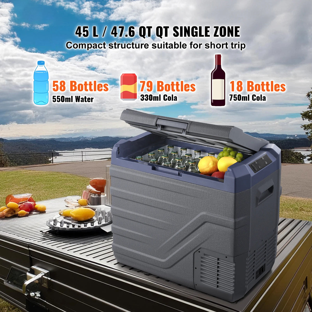 SucceBuy Dual Zone Car Refrigerator Compressor Cooler