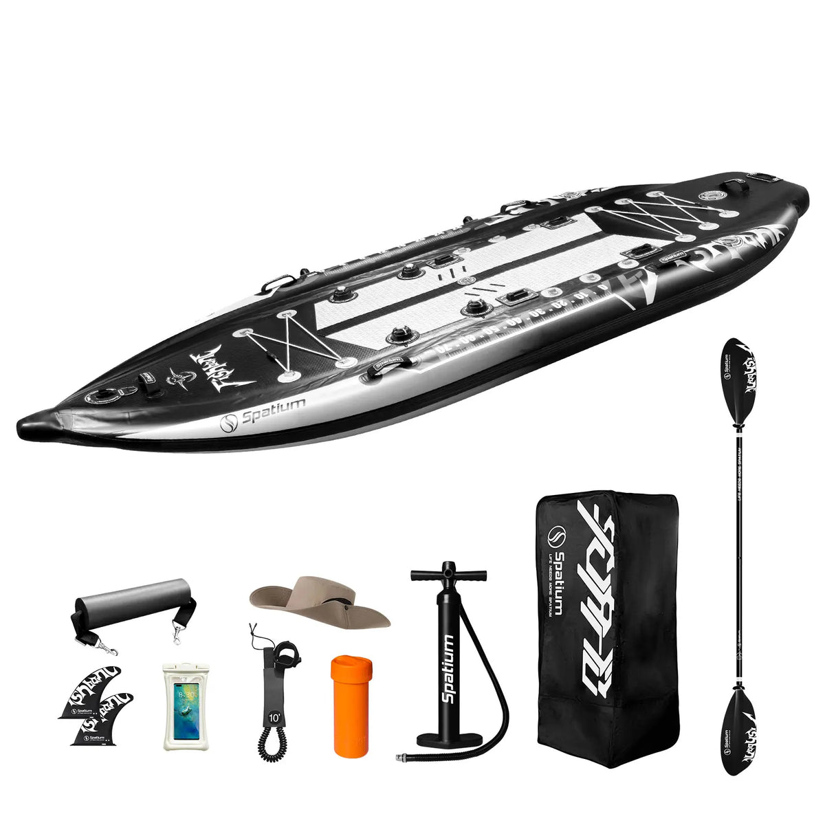 Spatium Inflatable Fishing Paddle Board With Motor And Accessories