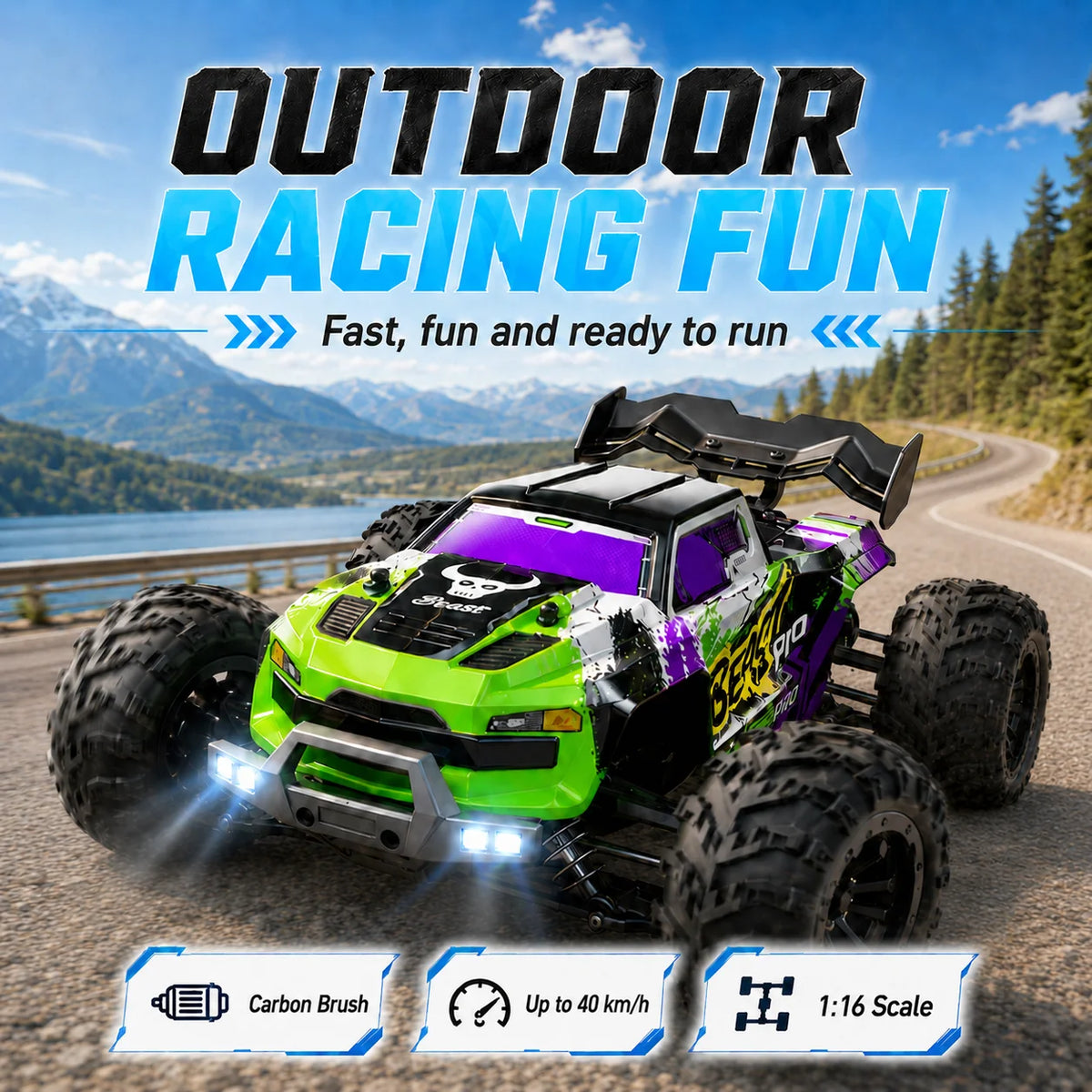 ZNLYRION Remote Control Buggy Four Wheel Drive Off Road