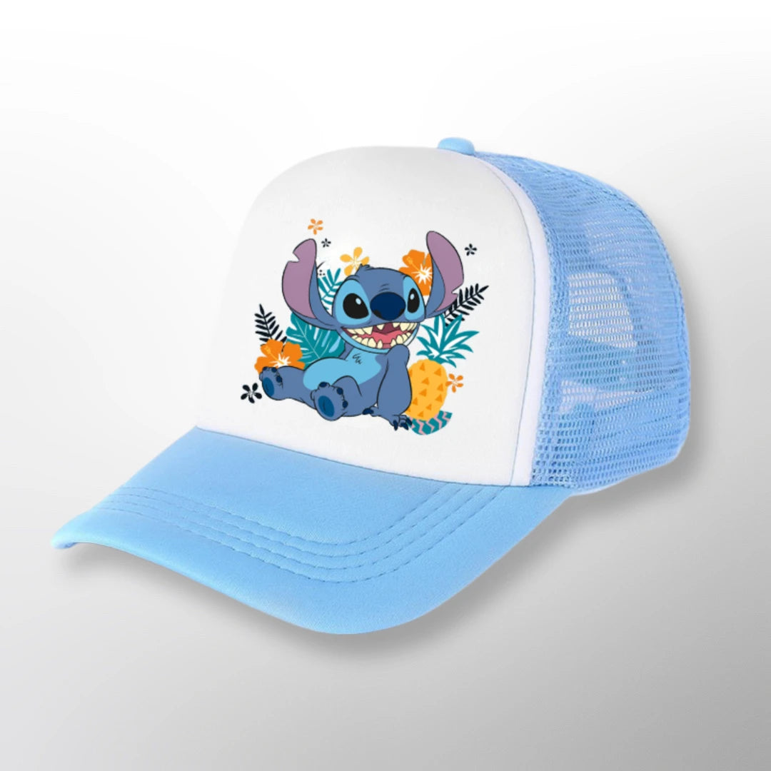 Stitch & Angel Mesh Sun Hat, Adjustable Summer Sun Protection Baseball Cap, Breathable Outdoor Sports Hat For Boys And Girls