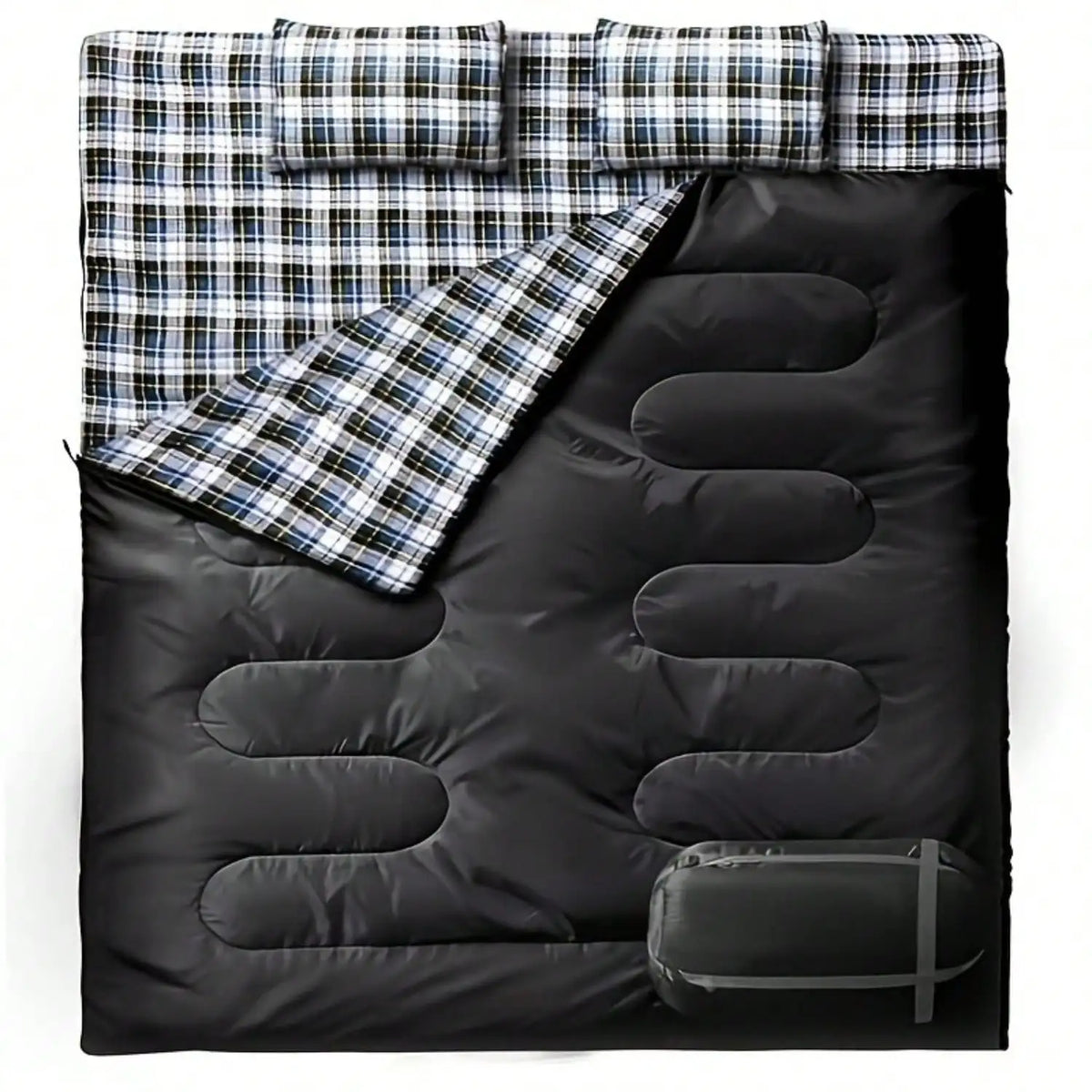 Two Camping Sleeping Bag With Pillows For Cold Weather Adults