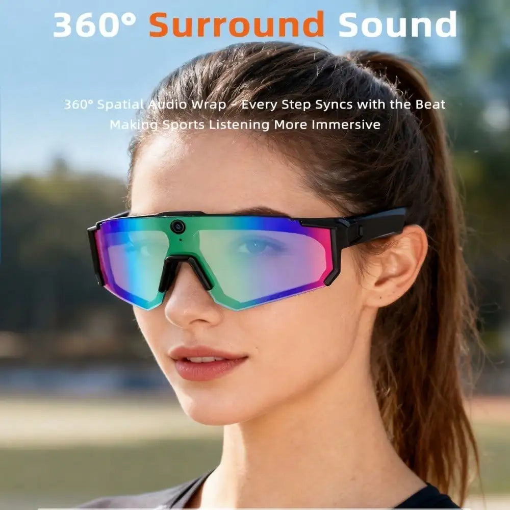 Hivisuals AI Camera Sunglasses With Bluetooth Audio And Polarized Lenses