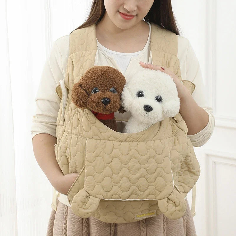 XLeiPet Embroidered Pet Backpack Carrier For Small Dogs