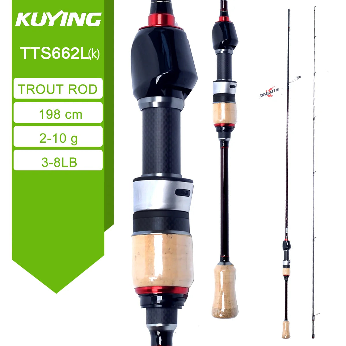 Kuying Teton Carbon Spinning Casting Lure Fishing Rod