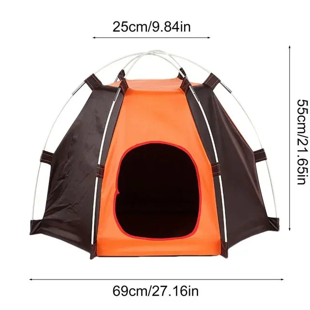 Pet Camping Tent Dog Tents Cat Kennel Puppy House Outdoor Sun Protection Breathable Foldable Tent Waterproof Tent Pet Supplies