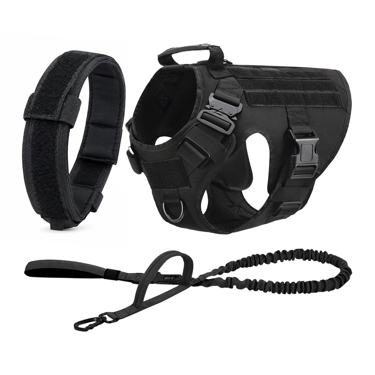 Petavel Tactical Dog Harness Molle Pouches For Active German Shepherds