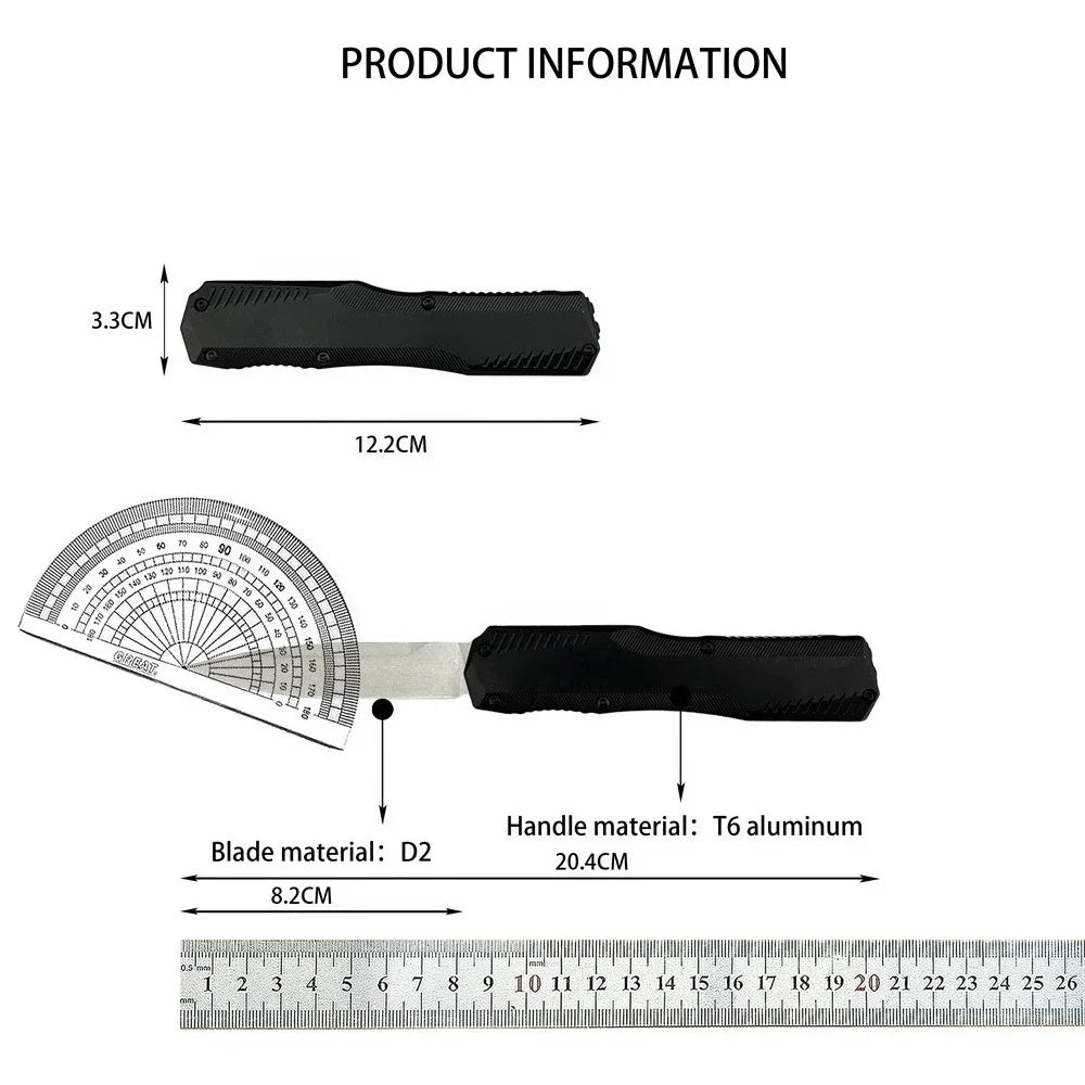 DIY D2 Steel Outdoor Knife With T6 Aluminum Handle