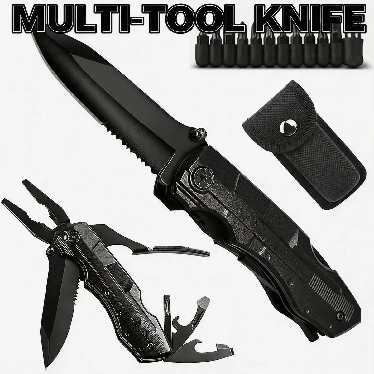 Multifunctional Folding Knife With Pliers And Screwdriver Camping Tool