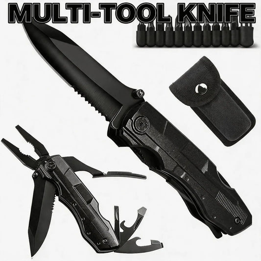 Multifunctional Folding Knife With Pliers And Screwdriver Camping Tool