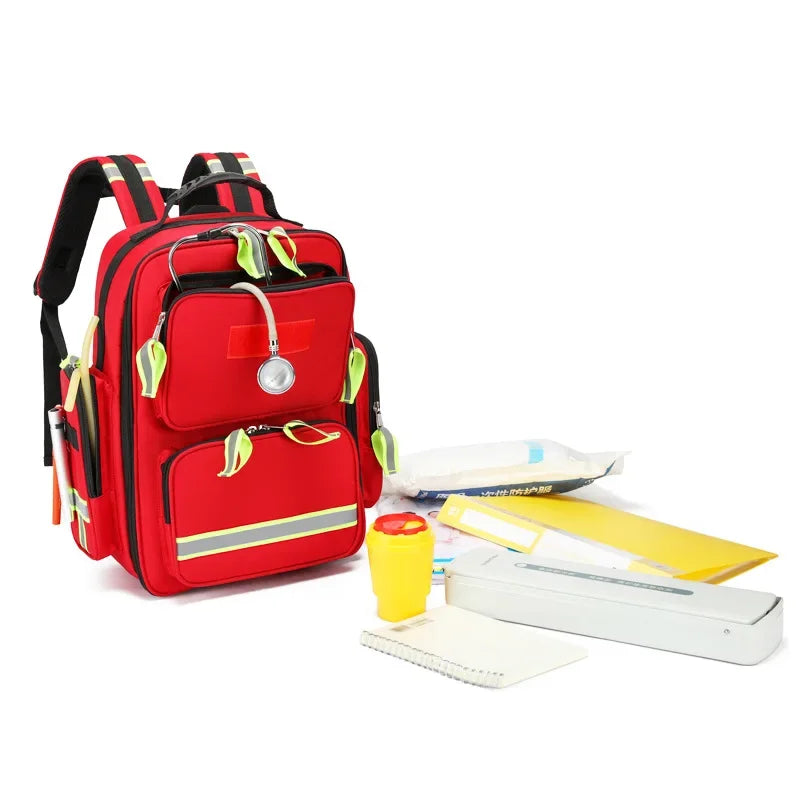 Outdoor Medical First Aid Backpack For Camping Survival And Rescue