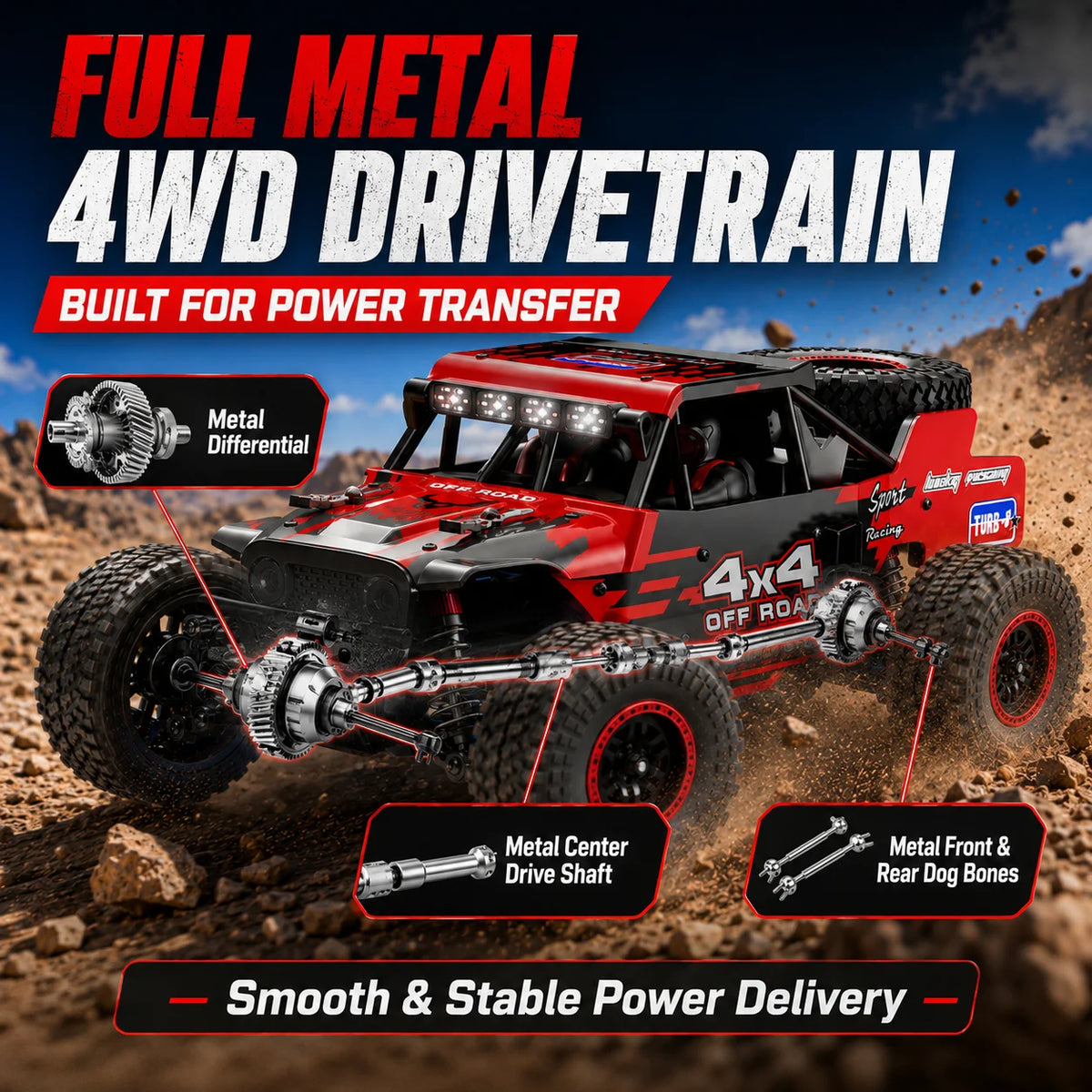 ZNLYRION Brushless 4WD Professional Wireless RC Car