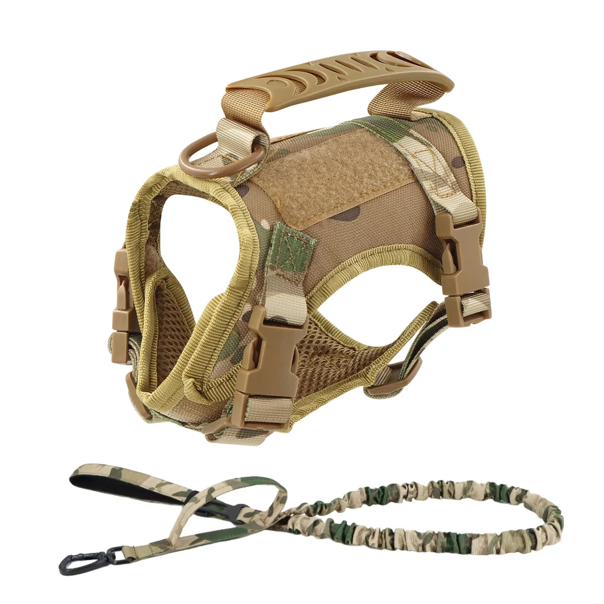 Petavel Tactical Puppy Harness Leash Set Adjustable Nylon Vest