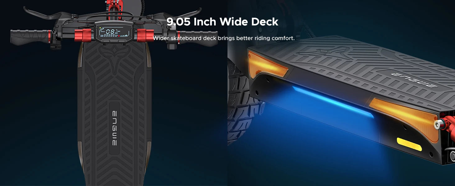 ENGWE 830W Peak Electric Folding Scooter, 48V 18.2AH, 43.5 Miles Range, 28mph, 10*4.0 Tires, Full Suspension, City & Rough Road