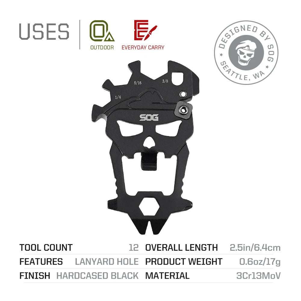SOG Macv Pocket Multi Tool Stainless Steel Keychain Gadget