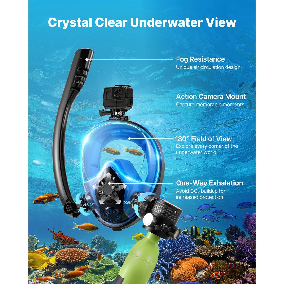 Portable Mini Scuba Tank For Snorkeling And Emergency Rescue