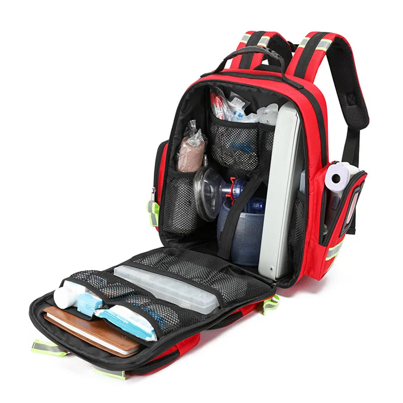 Outdoor Medical First Aid Backpack For Camping Survival And Rescue