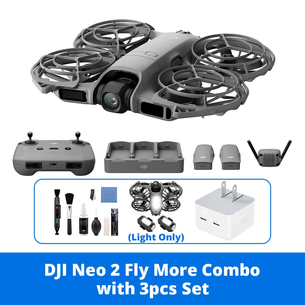 DJI Neo 2 Fly More Combo 4K Camera Drone Reliable Autonomous Tracking