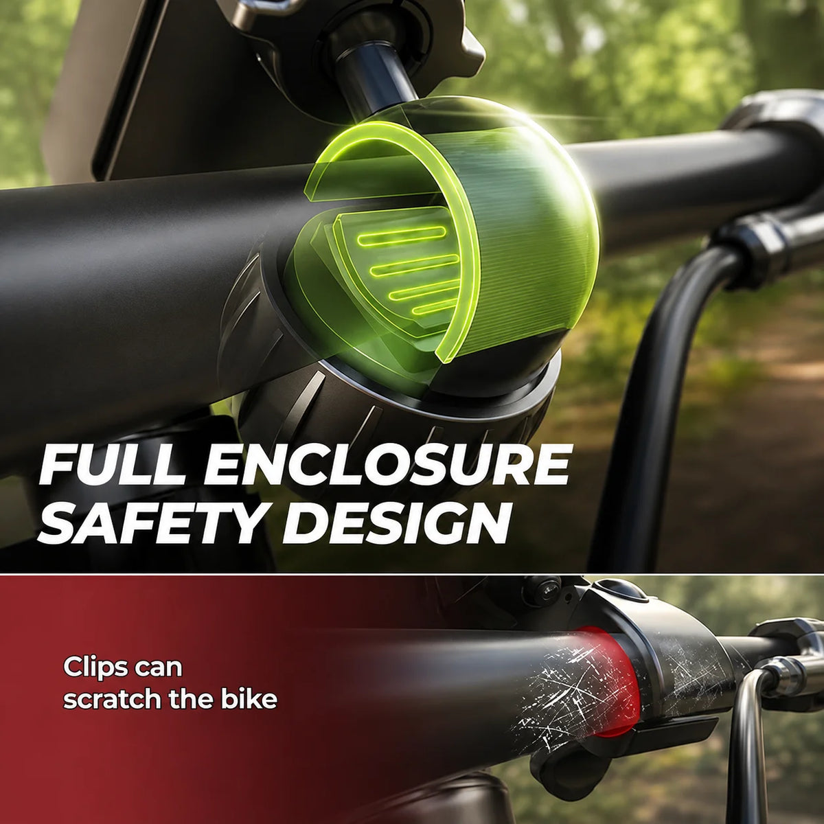 Universal Bike Phone Holder Handlebar Mount Shockproof Secure Stand