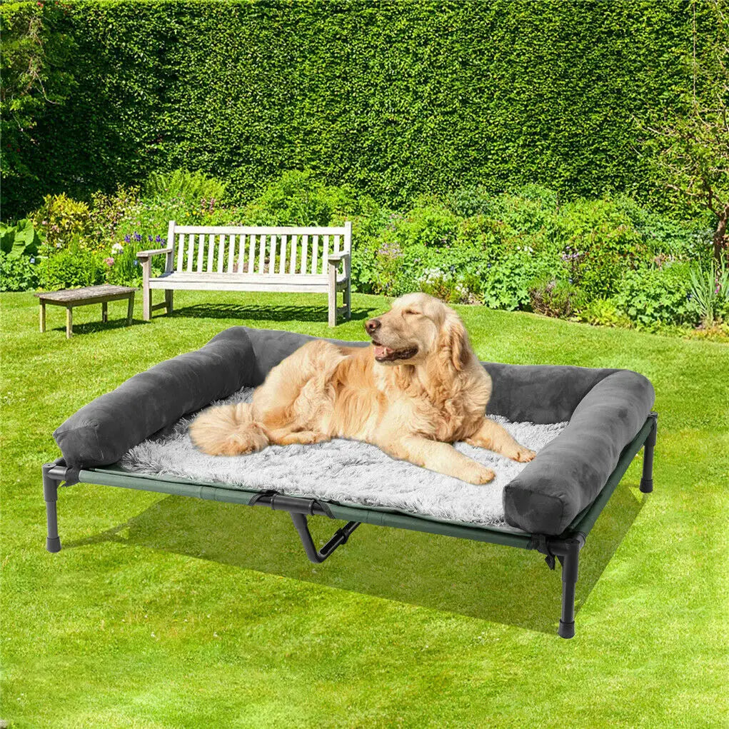 BINGOPAW Elevated Cooling Pet Lounger With Breathable Support