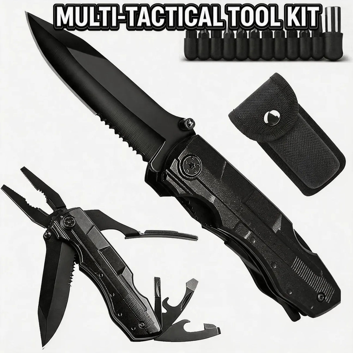 Multifunctional Folding Knife With Pliers And Screwdriver Camping Tool