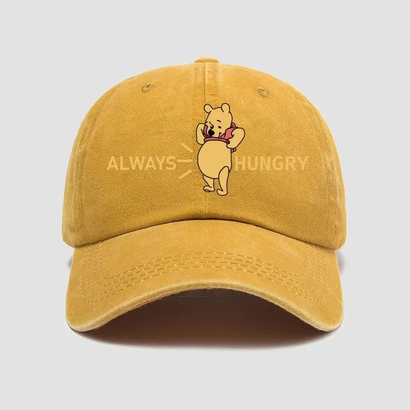 Winnie the Pooh Cartoon Animation Creative Hat Cute Simple Casual Sun Hat Outdoor Sun Protection Men's and Women's Peaked Hat