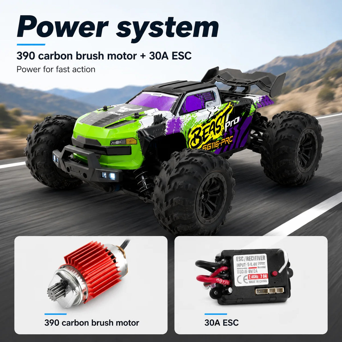 ZNLYRION Remote Control Buggy Four Wheel Drive Off Road