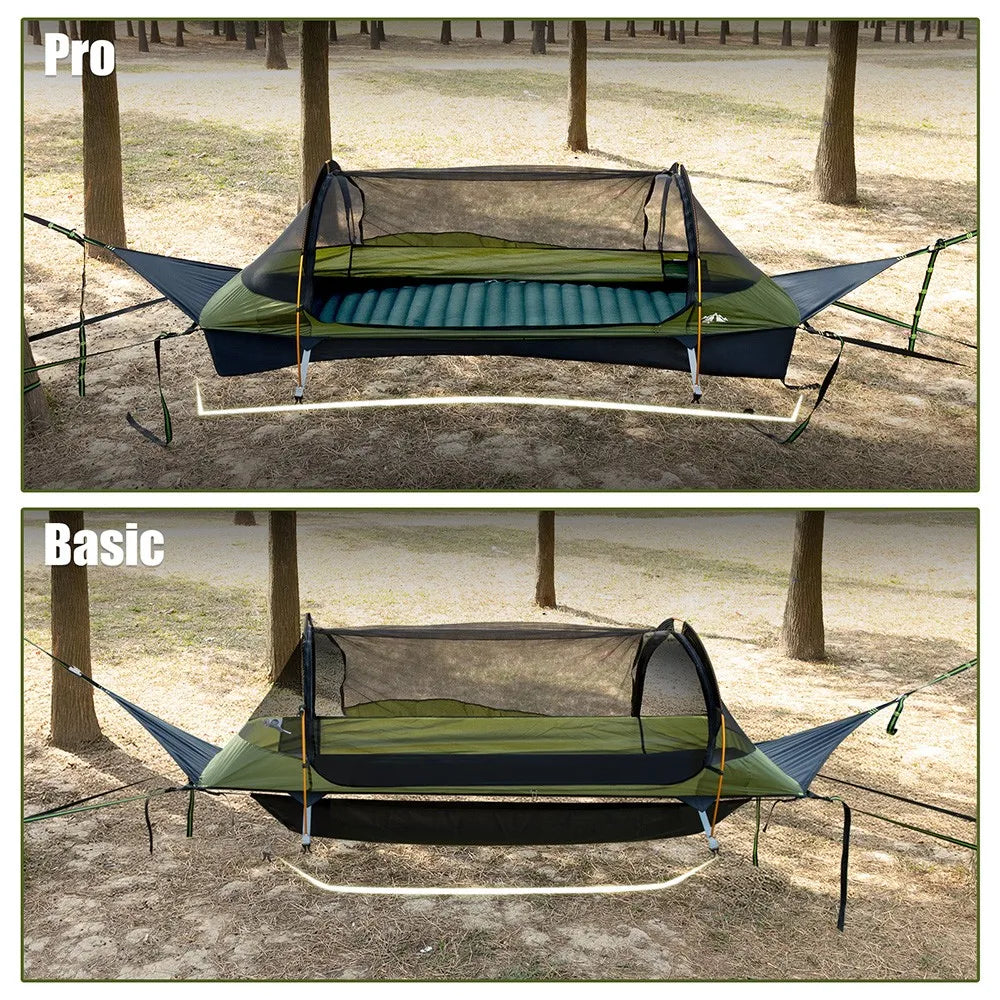 Night Cat Flat Lay Hammock Tent With Mosquito Net Rainfly
