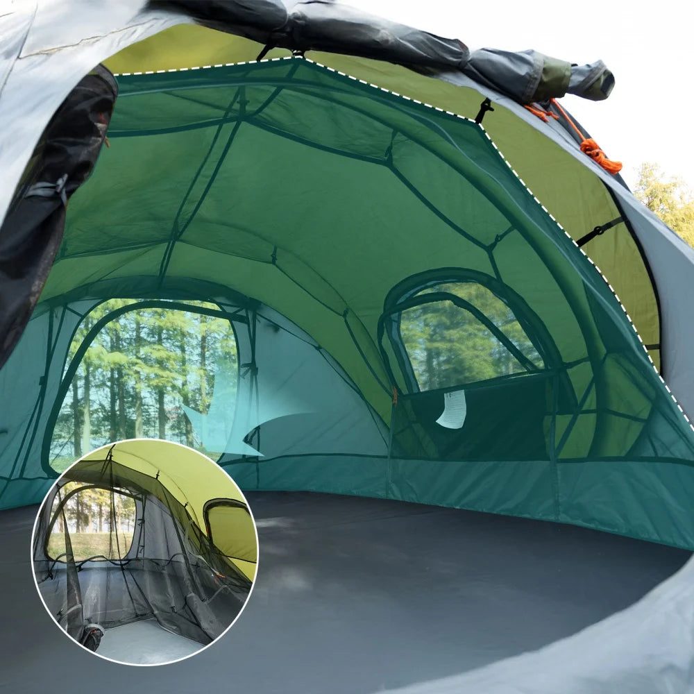 Night Cat 2 Person Quick Pop Up Waterproof Camping Tent