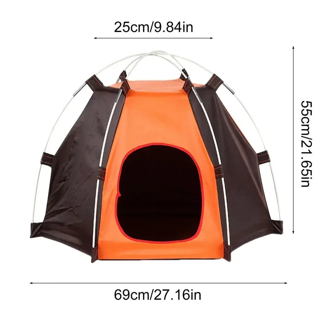 Pet Camping Tent Dog Tents Cat Kennel Puppy House Outdoor Sun Protection Breathable Foldable Tent Waterproof Tent Pet Supplies