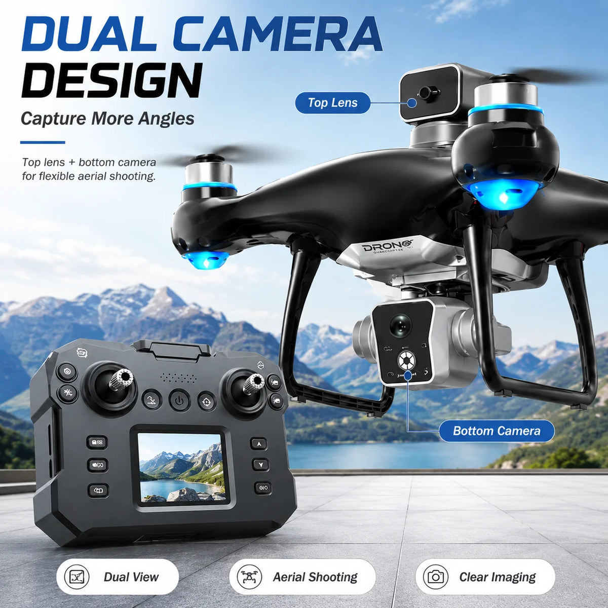 Ky102 Brushless Drone With 360 Obstacle Avoidance And Dual Camera