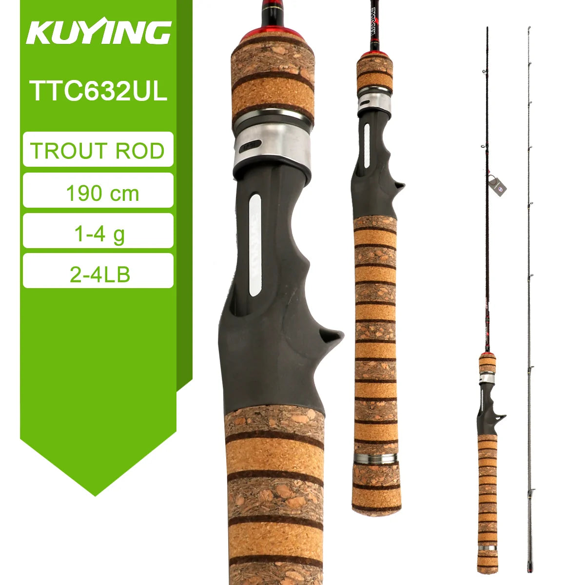 Kuying Teton Carbon Spinning Casting Lure Fishing Rod