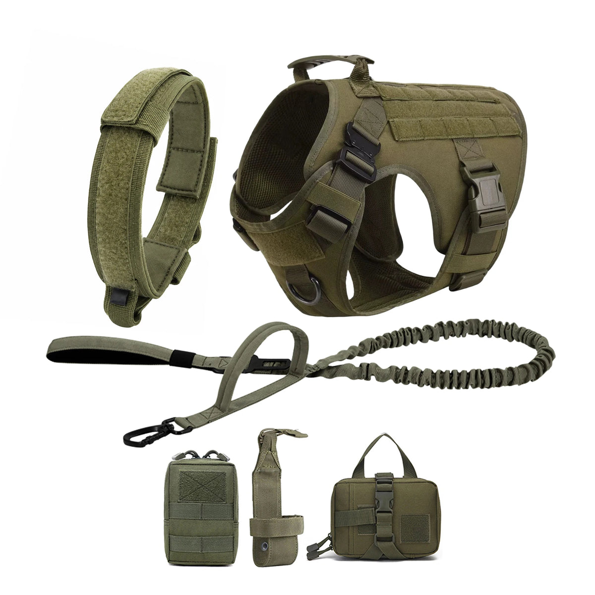 Petavel Tactical Dog Harness Molle Pouches For Active German Shepherds