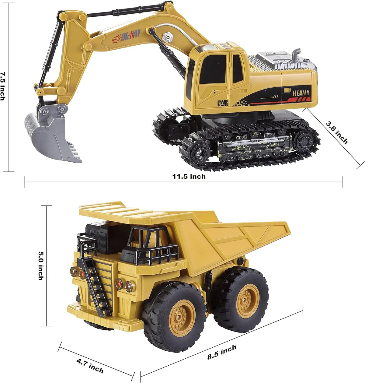 Joyfy Remote Control Construction Toy Set With Excavator And Truck