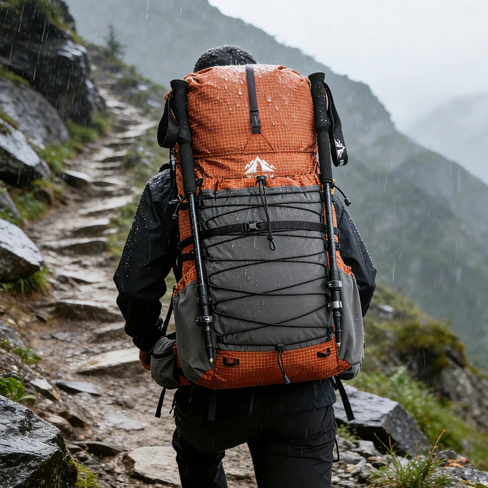 Night Cat Lightweight Internal Frame Hiking Backpack With Cover