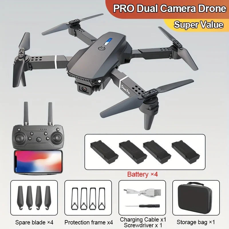 ZNLYRION E88 Pro 4K Dual Camera Foldable FPV Quadcopter Drone