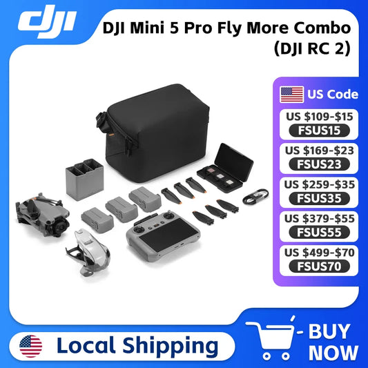 DJI Mini 5 Pro Fly More Combo Wireless Quadcopter Package