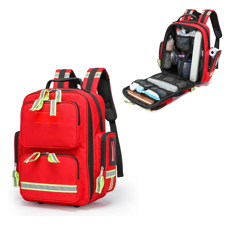 Outdoor Medical First Aid Backpack For Camping Survival And Rescue