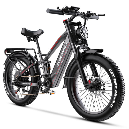 Cybervelo 5000W Peak Fat Tire Mountain Commuter Electric Bike