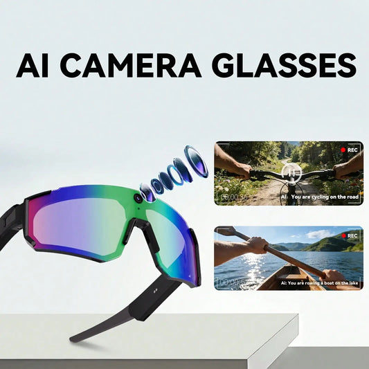 Hivisuals AI Camera Sunglasses With Bluetooth Audio And Polarized Lenses