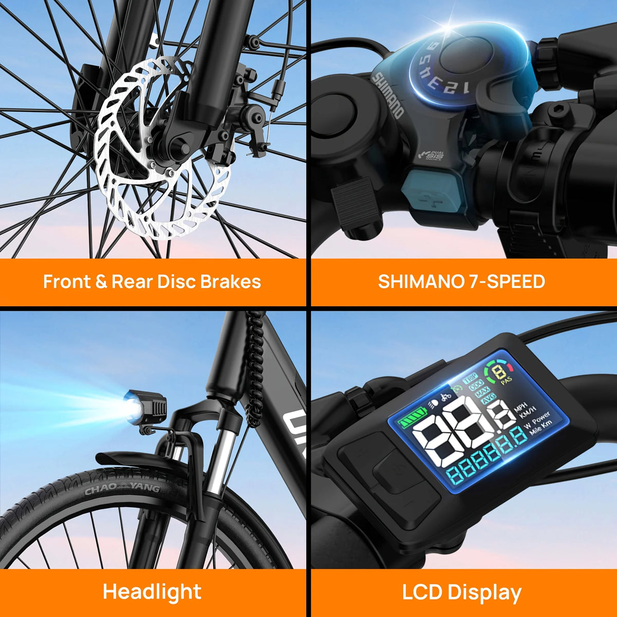 Urlife E26 City Electric Bicycle With 48V Removable Battery