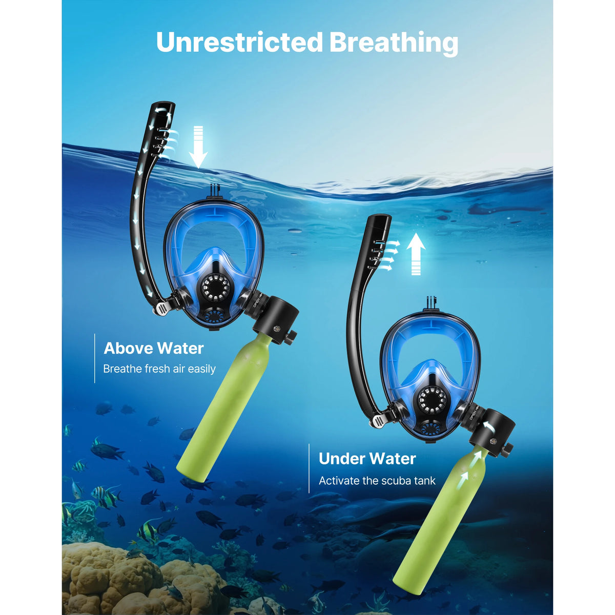 Portable Mini Scuba Tank For Snorkeling And Emergency Rescue