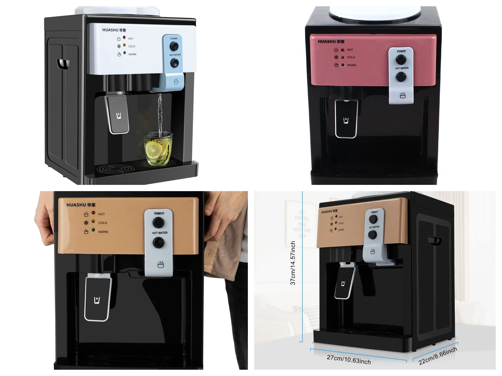 Versatile Electric Hot & Cold Water Cooler Dispenser with Dual Voltage Support (110V American / 220V European) for Home & Office