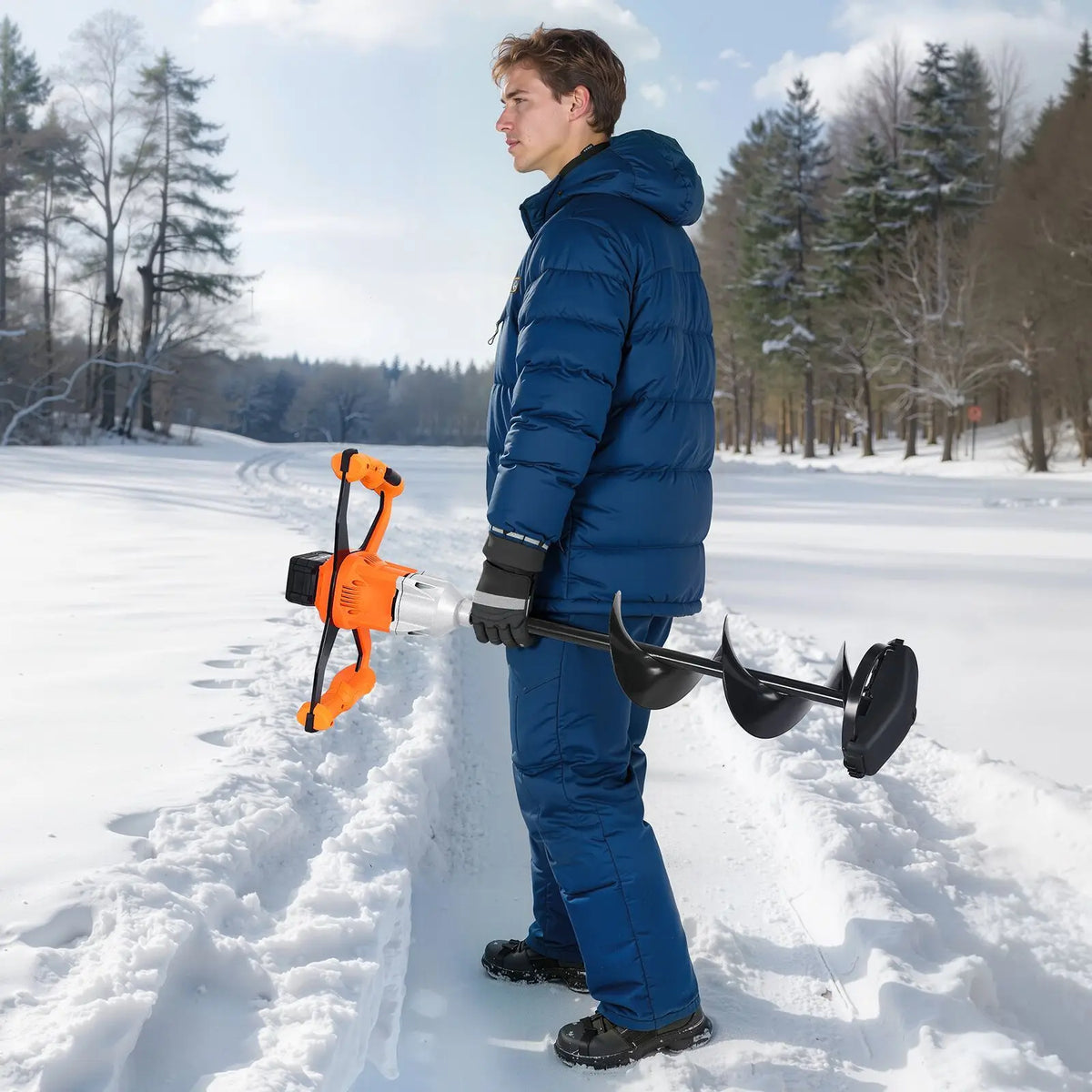 Heavy Duty 20V Cordless Ice Fishing And Earth Drilling Auger