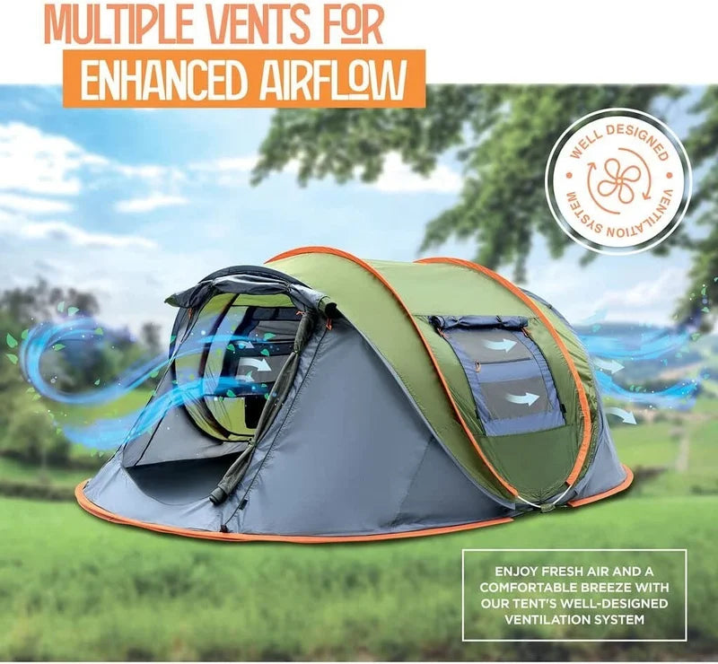 Maple99 4 Person Easy Pop Up Waterproof Camping Tent