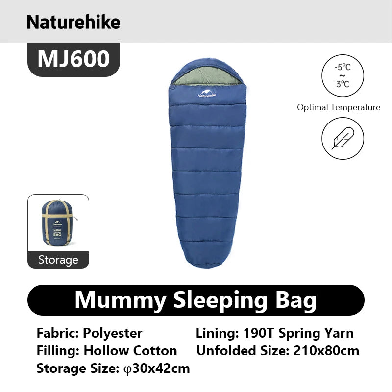 Naturehike Winter Camping Mummy Sleeping Bag For Adults
