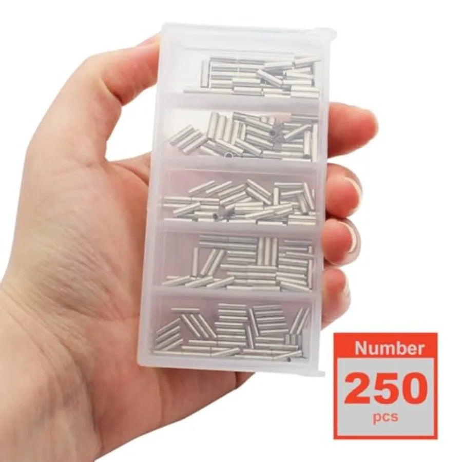Stainless Steel Single Tubular Cable Crimp End Sleeves Kit