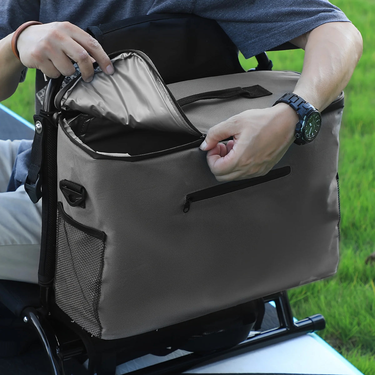 Insulated Kayak Seat Back Cooler Bag For Fishing And Travel