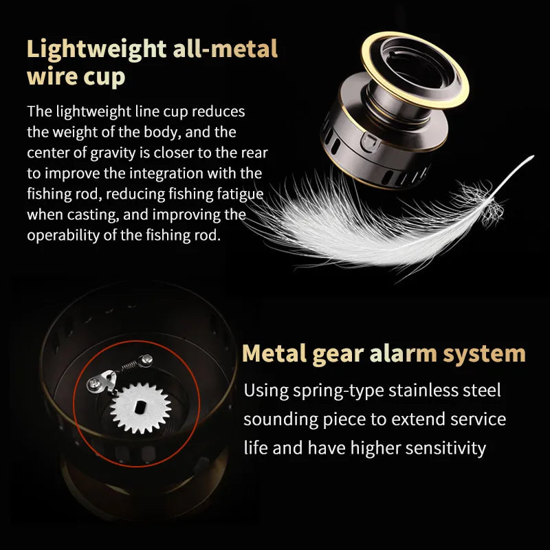Adjustable Spinning Fishing Reel Aluminum Body Left Right Handle Switch