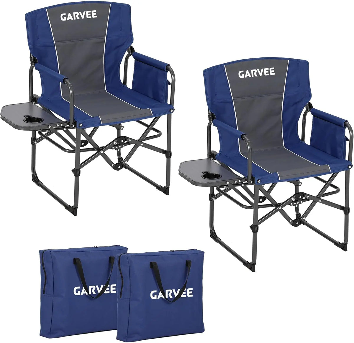 HiMiss Heavy Duty Portable Camping Director Chair With Cup Holder